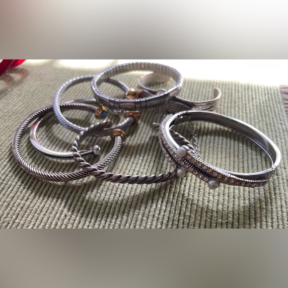 Women’s Silvertone Cuff Bracelets - Picture 3 of 6